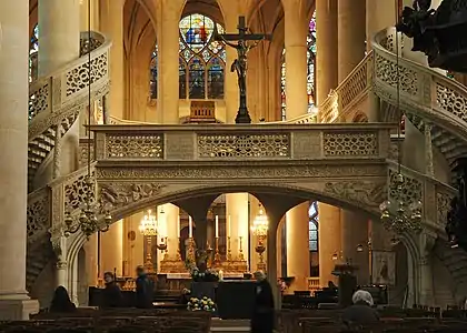 The jubé, or rood screen (about 1530)