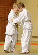 Image 49Two children training in judo techniques  (from Judo)