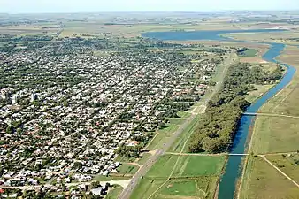 View of Junín and the Río Salado