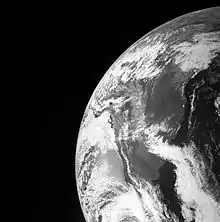 JunoCam views Earth (centered on South America) in October 2013 during the spacecraft's flyby en route to Jupiter