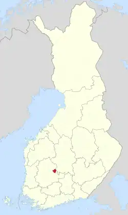 Location of Juupajoki in Finland