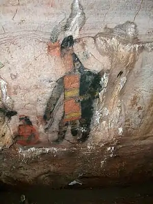 Olmec-style painting from the Juxtlahuaca cave