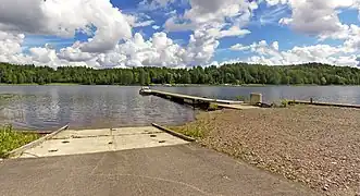 View from the Harakkasaari towards Sippulanniemi (Ristikivi) over the Päijänne.