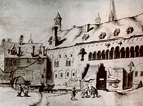 Archbishop's Palace, 1164 (Illustration c. 1670)