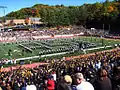 Marching Mountaineers performing prior to kick off