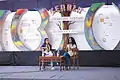 Shahina K Rafiq with Meena Kandasamy at KLF 2016