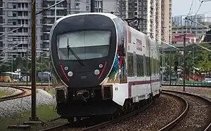 KLIA Exspres CRRC Changchun Equator EMU Train at Bandar Tasik Selatan Station