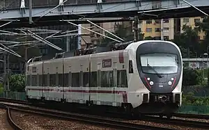 KLIA Transit Equater EMU Train at Bandar Tasik Selatan Station