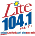 Former logo of KLTI "Lite 104.1"