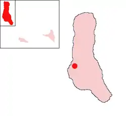 Location of Tsidjé on the island of Grande Comore