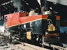 Black-and-red locomotive