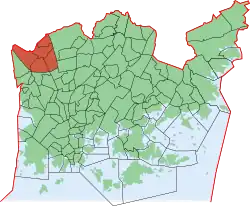 Position of Kaarela within Helsinki