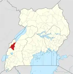 District location in Uganda