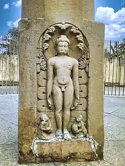 Jain tirthankar on Kahaum pillar, 5th century