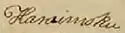 William Pitt Kalanimoku's signature