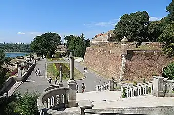 Big Staircase in Kalemegdan Park in Belgrade, 1928