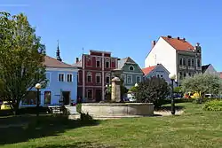 Tenement houses at the town square