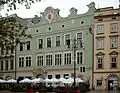 The "Hetman" tenement house in Kraków (with the Gryf arms on the top)