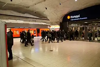 Commuters at Kamppi station