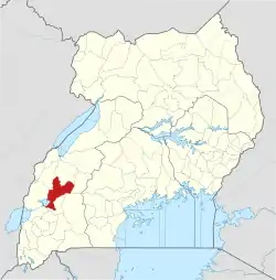 District location in Uganda