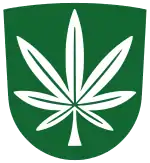 Image 33Cannabis leaf pictured in the coat of arms of Kanepi Parish (from Cannabis)