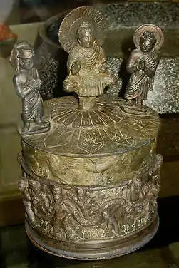 Image 24Peshawar's Kanishka stupa once kept sacred Buddhist relics in the Kanishka casket. (from Peshawar)