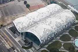 Kaohsiung Exhibition Center, birds eye view.