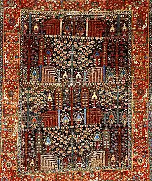 Karaja carpet with Bid Majnūn, or “weeping willow” design