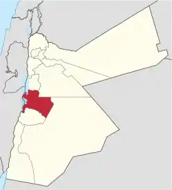 Karak Governorate within Jordan.