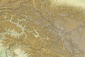 Map showing the location of Abruzzi Glacier