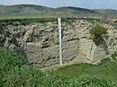 Karanovo tell, Bulgaria, excavation  stratigraphy.