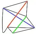 Karl Ioganson's Mechanical Structure. [VIII], 1921 (whereabouts unknown).  Graphic illustration of the tensile/tensegrity structure, based on a 1920 photograph.