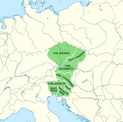 Image 22Territories ruled by Ottokar II of Bohemia in 1273 (from History of the Czech lands)