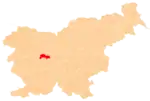 The location of the Municipality of Dobrova–Polhov Gradec