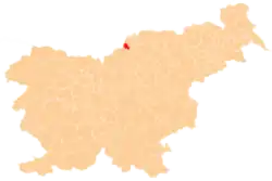 The location of the Municipality of Mežica