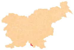 Location of the Municipality of Osilnica in Slovenia