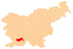 Location of the Municipality of Pivka in Slovenia