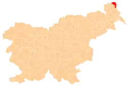 Location of the Municipality of Šalovci in Slovenia