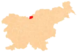 Location of the Municipality of Solčava in Slovenia