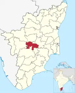 Location in Tamil Nadu