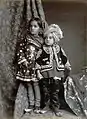 Portrait of Kashmiri children wearing churidar pyjamas  c. 1890