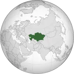 Location of Kazakhstan