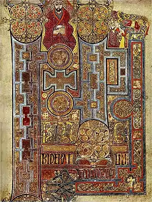 Image 30A page from the Book of Kells that opens the Gospel of John (from History of Ireland)