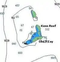 Map of Kenn Reef.