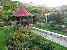 A tent in the Spanish garden