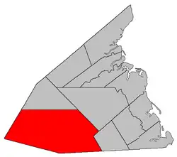 Location within Kent County, New Brunswick.