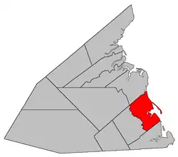 Location within Kent County, New Brunswick.