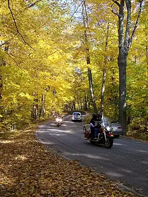 Busy traffic in fall