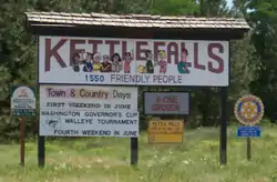 Welcome sign at the northern end of the city