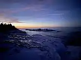 Icy Lake Superior shoreline